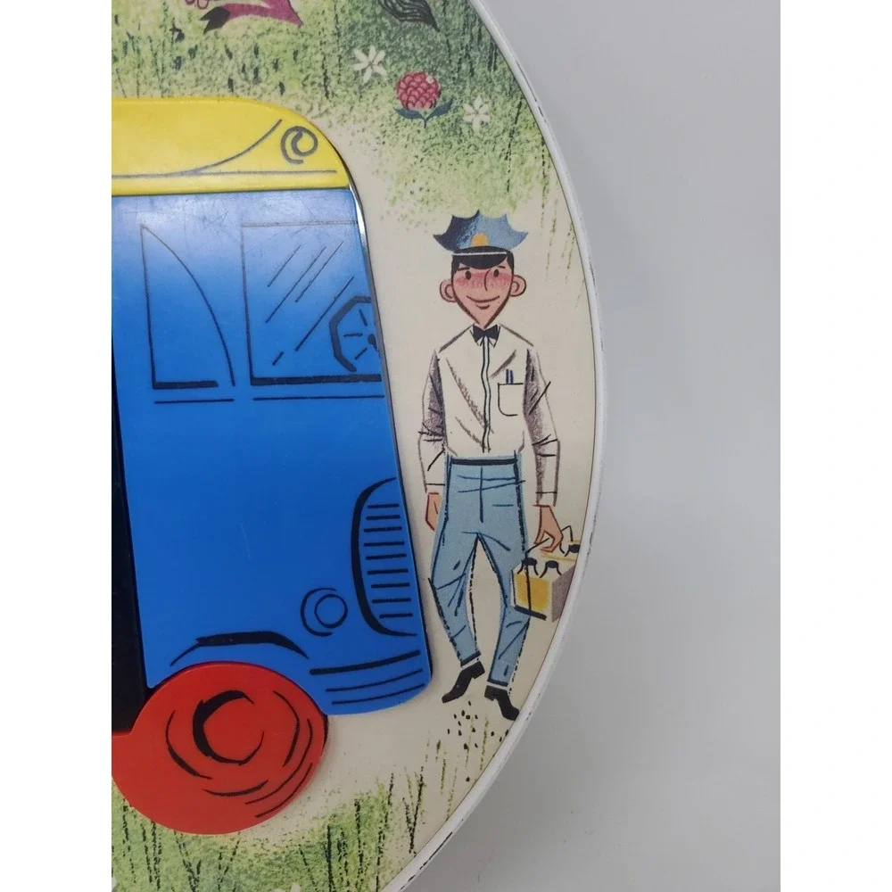 Vtg Milk/Dairy‎ Farm Truck Magnetic Plastic Puzzle, Teach A Tot, Playskool